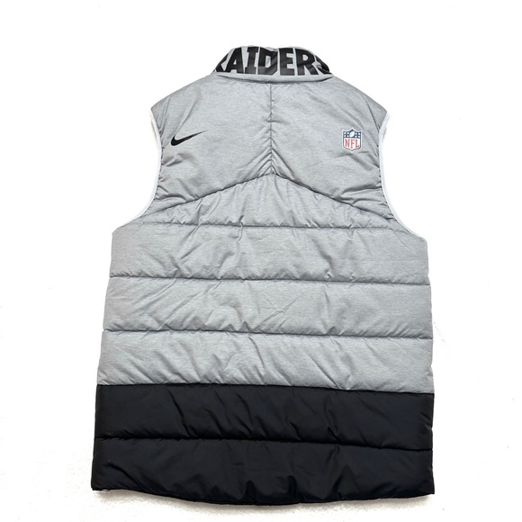 Nike Sz M Puffer Vest Las Vegas Riders NFL Football Full Zip - Picture 3 of 8